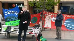 Dave speaking at Coventry's May Day rally